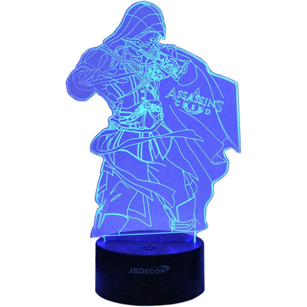 Game Figure Ezio Auditore 3D Dream Color LED Night Light Ass