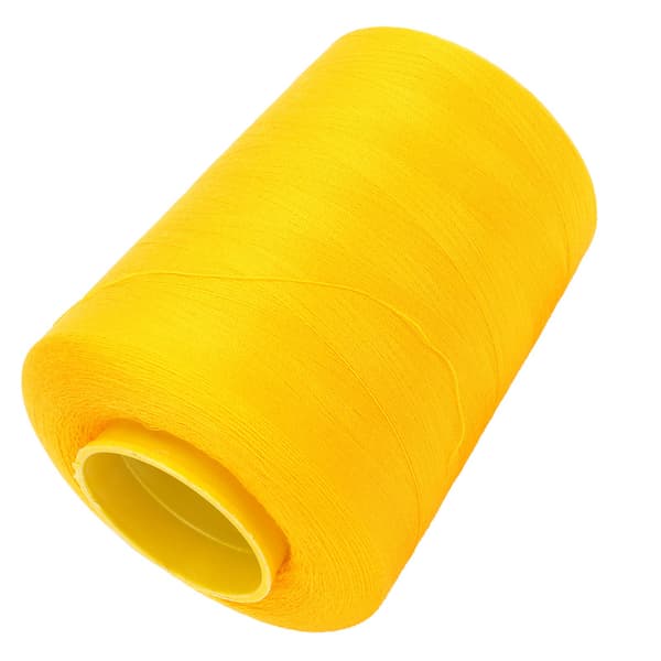 Sytråd 8000 meter Flere farvede polyestergarner til DIY broderimaskine Projekt385 Gul