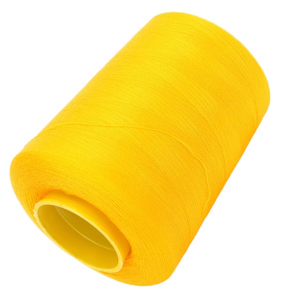 Sytråd 8000 meter Flerfarget Polyestergarn for DIY Broderimaskin Prosjekt385 Gul