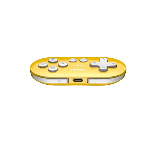 Zero 2 Bluetooth Gamepad Nøglekæde Størrelse Mini Controller til Switch, Windows, Android, macOS & Raspberry Pi (Gul Edition) Yellow