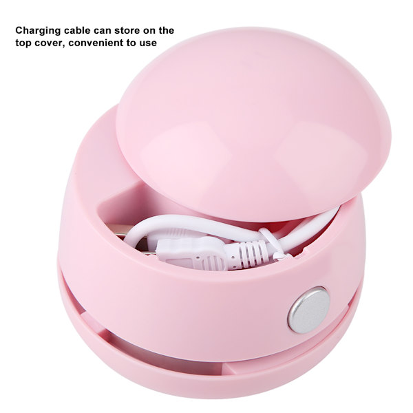 Mini gjenladbar bærbar skrivebordsstøvsuger støvsamler rengjøringsmaskin (rosa)