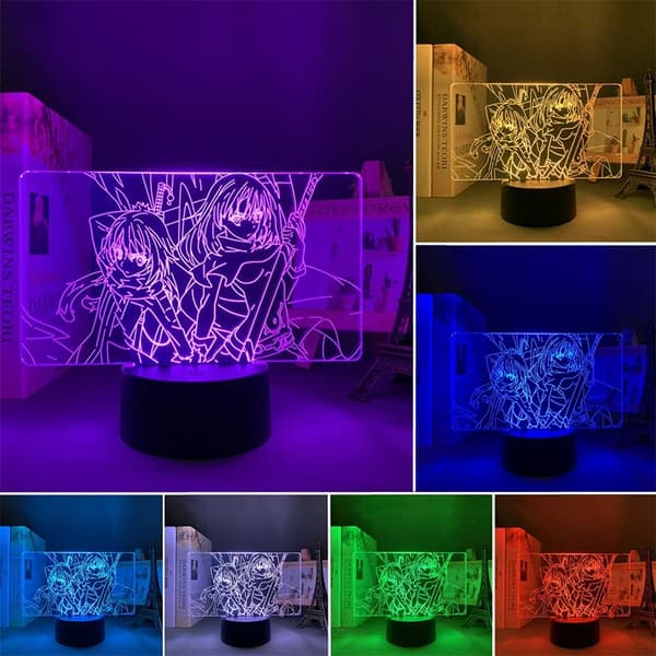 3D LED Nattlampefigur er egnet for soveromsdekorasjon