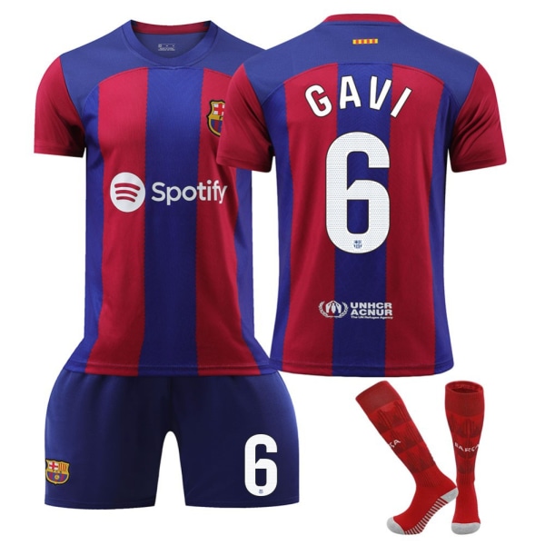 23/24 Barcelona hemmafotbollströja med strumpor 6 GAVI #16