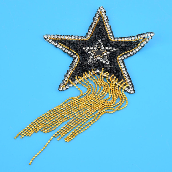 Plast DIY självhäftande stjärnmönster kläder strass tofsar lappar kläder väskor applikationer #3
