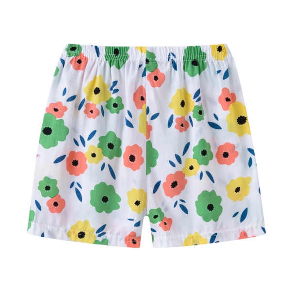 T-shirt och shorts för tjejer Set XL (röda, gröna blommor)