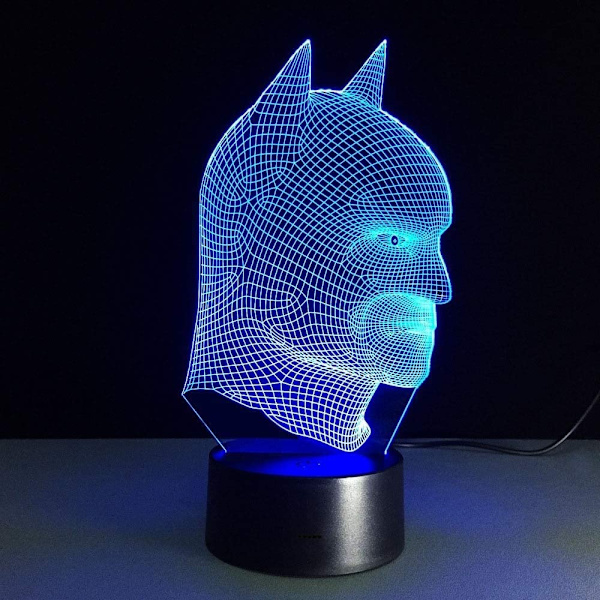 Batman 3D-lampa för rum och sovrum, dekorativ nattlampa