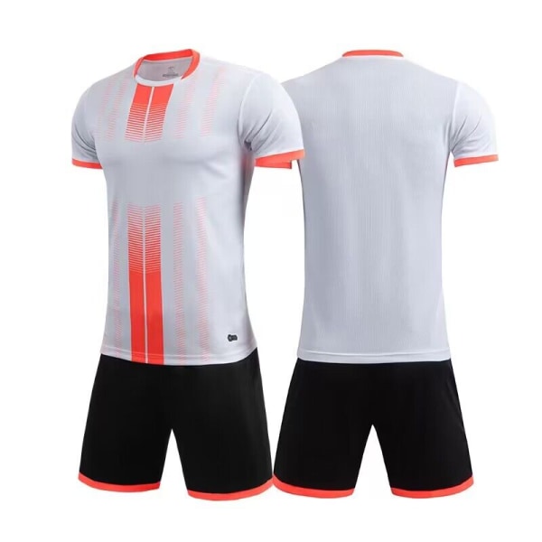2023 Barn Jersey Set Herr Pojkar Fotbollskläder Kostym Kortärmad Barn Fotboll Uniformer Fotboll Tracksuit Jersey Kit Orange Not Custom XS(140-150cm)