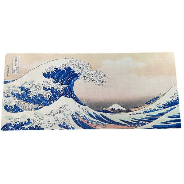 Tastatur Computer Desk Pad 80x40cm - Speed ​​​​Surface Gamer Oyun Mouse Pad MousePad (80x40cm, Japon Dalgası - Kanagawa)