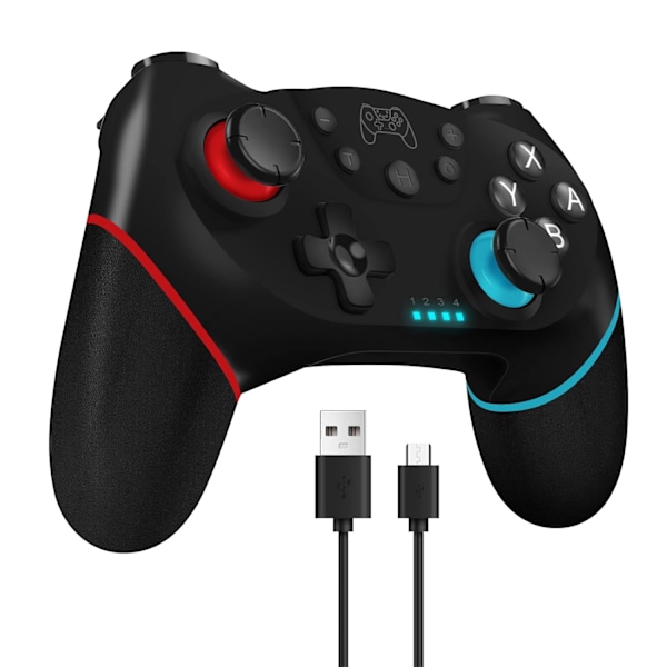 Kontroll för Switch, Trådlös Pro-kontroller för Switch/Switch Lite, Switch Fjärrkontroll Gamepad Joystick, Turbo och Dubbel Vibration Black