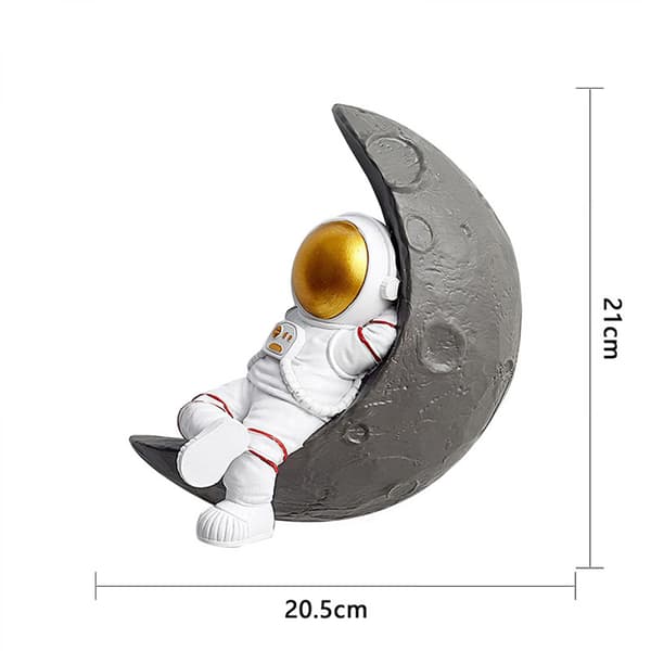 Astronaut Figur Statue, Resin Rommann Planet Ornament fo