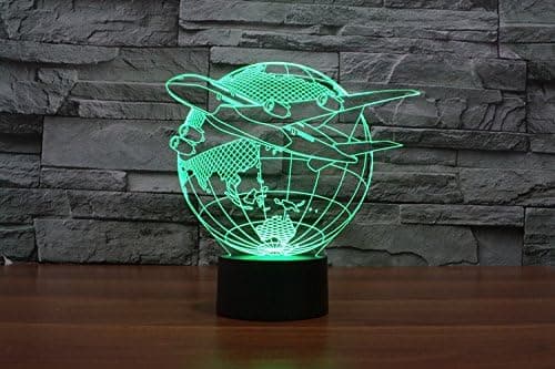 3D Fly Nattlys Fly 7 Fargeendring LED Bordlampe