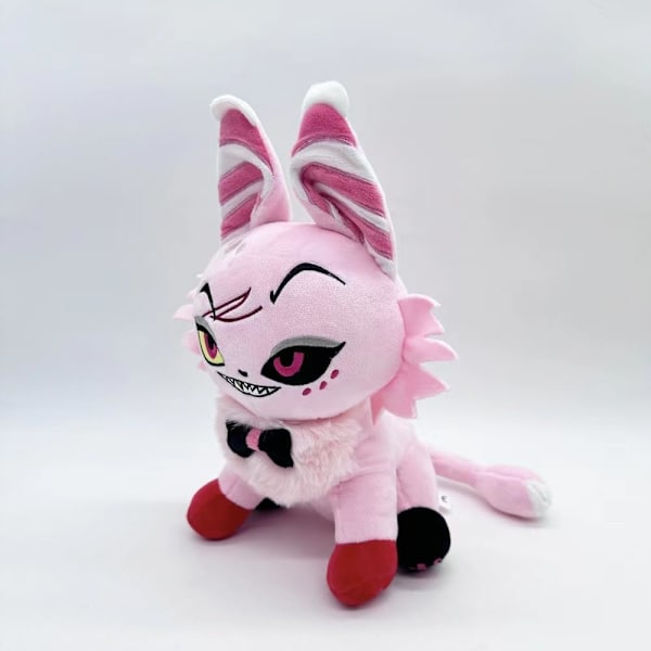 2024 Hazbin Hotel Plysch, 12\" Angel Dust Meow Plyschleksak för TV-fans, Present till pojkar och flickor för födelsedag, påsk och jul Pink