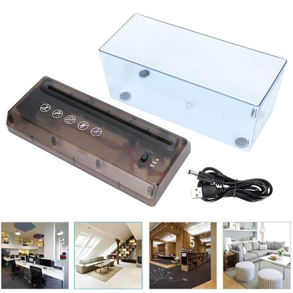 Mini pappersstrimlare skrivbord halkfri silikonplatta USB kontor elektrisk liten A4 pappersstrimlare