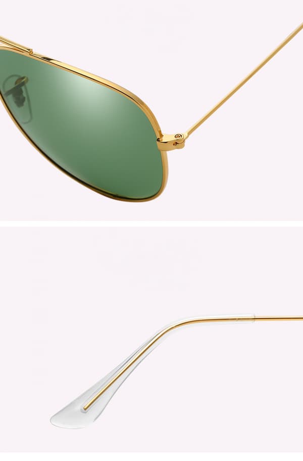 Polariserede Aviator Solbriller til Mænd Kvinder Metal Flat Top Su