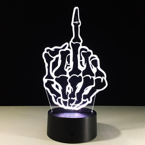 3D Illusjon Flerfarget USB Sovende Nattlys Skrivebordslampe