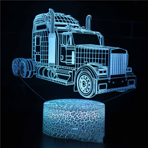 Off-Road Vehicle 3D-lampa nattlampa med fjärrkontroll och touch