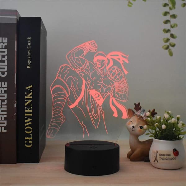 3D Farverig Visuel Bordlampe Mode Legetøj Lee Sin Model LED