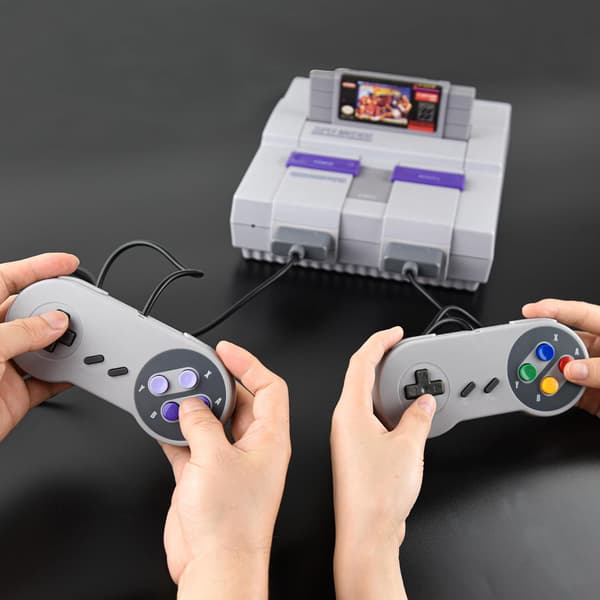 2-pak kablet SNES-gamepad, SNES-controller fuldt kompatibel med original SNES/SFC - [Plug and Play] (Multi-farvede taster) Colourful
