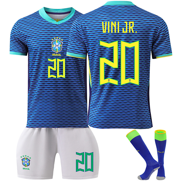 UEFA Euro 2024 Brasil bortekamp barnedrakt No.20 Vini 24