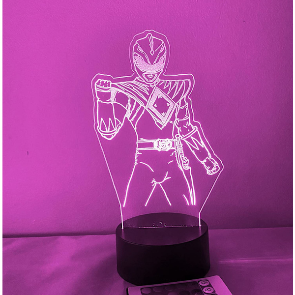 Power Rangers 3D LED-nattlampa