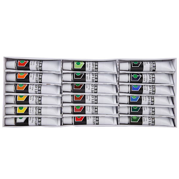 Akrylmaling Sæt 12ml Tube Vandtæt Håndmaling Pigment (18 Farver)