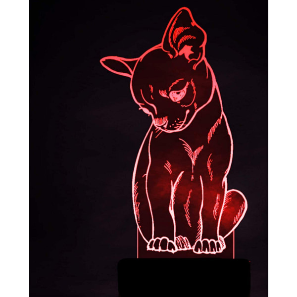 3D Djur Chihuahua Hund Nattljus Bordslampa Dekor Bordslampa D