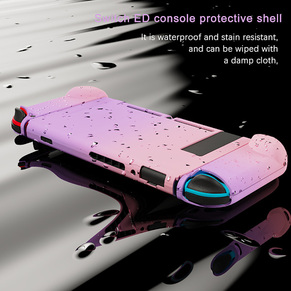 Beskyttende deksel for Nintendo Switch, hard shell-deksel håndholdt grep for Nintendo Switch-konsoll og Joy-Con-kontrollere med 2 tommelstikker en Tem