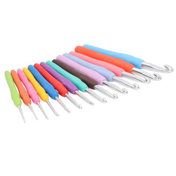 37 stücke Häkelnadeln Set Tragbare Bunte Ergonomische Weiche Griff Strick Häkelnadel Kit Anfänger Geschenk