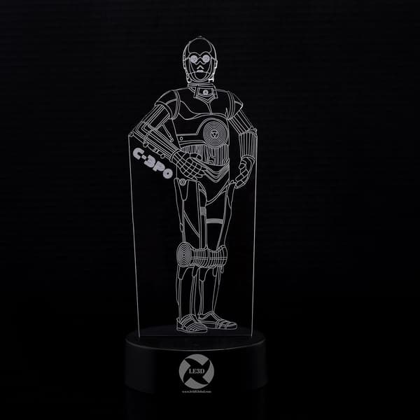 3D Optisk Illusions Natlampe - 7 LED Farveskiftende Lampe