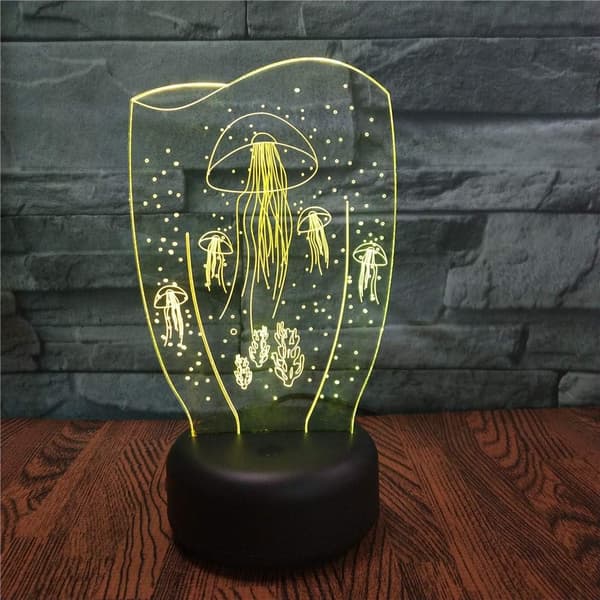 3D Optisk Illusion Vandmand Farverig Lyseffekt Touch