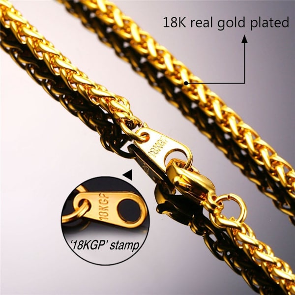 Krone Initial A-Z Halskæde, Iced Out Bogstav Vedhæng med 22-24 Tommer Kæde, Mænd Kvinder Bling Hip Hop Alfabet Navn Smykker Gave Store Initialer Halskæder C 18K Gold