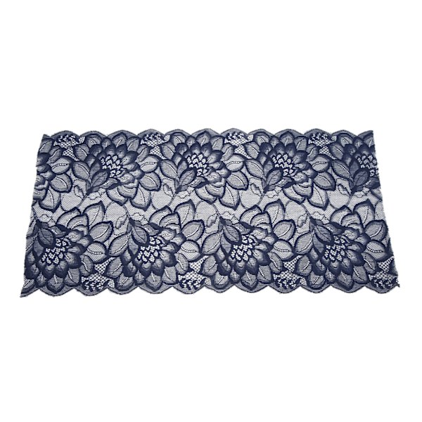 Spetsband 10 meter 23 cm bredd dekorativ elegant spetskant för presentförpackning brudkläder broderidekoration kunglig blå