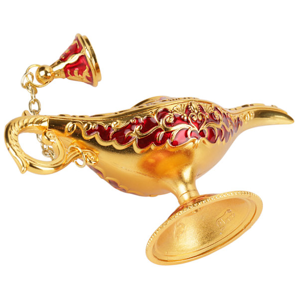 Metallskåret hul legendelampe hul Aladdin magisk ånd lys ønskepotte dekor (#1)