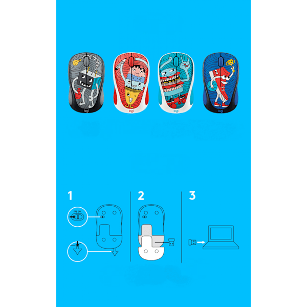Logitech M238-V3 Trådlös Mus Kontor Hemma Spel Trådlös