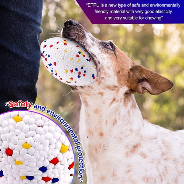 Dotpet Hundeleke Ball, Interaktiv Elastisk Hundeball, Slitesterk D