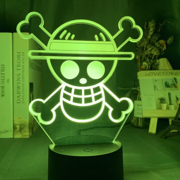 One Piece Luffy 3D Illusjons Nattlampe Smart Touch, RG