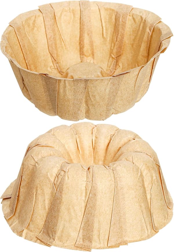 200 stk. 4 tommer rillede bageforme, non-stick papirforme til mini-englekager, scones, bagværk brown