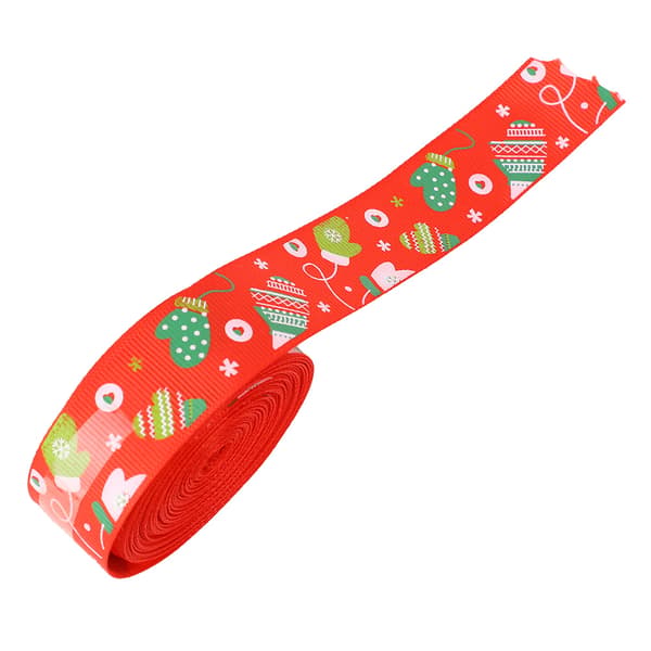 10 meter jultema band presentförpackningsbälte bröllopsfest dekoration handskar röd