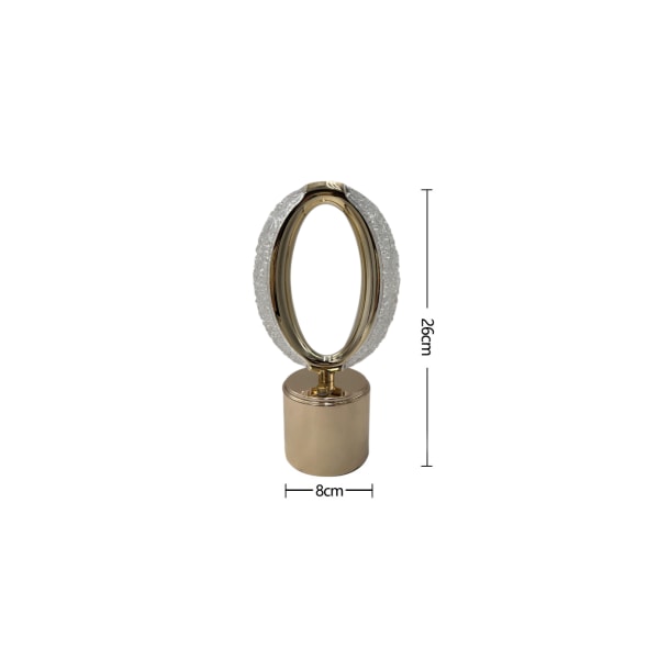 Touch Control Crystal Bordslampa USB Uppladdningsbar Crys