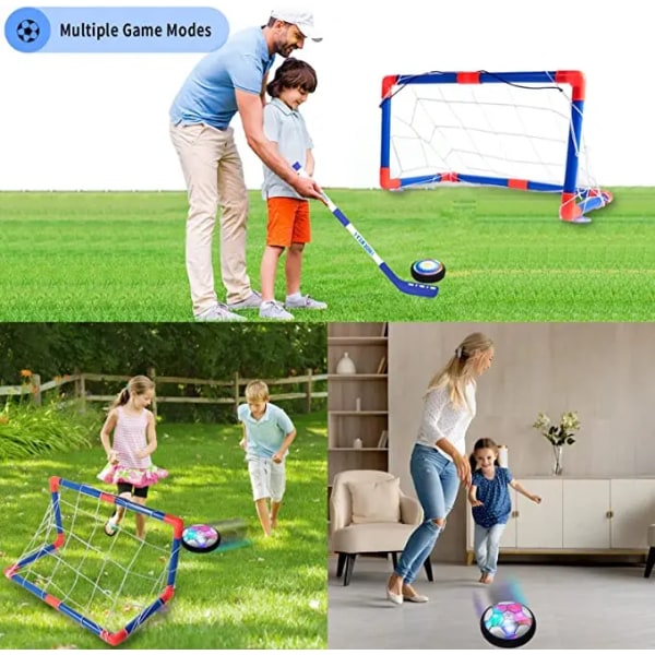 Hover Hockey Soccer Flytande Luftfotboll med LED-ljus/Skum Inomhus Utomhus Upphängd Fotboll Lätt Glidande för Barn Småbarn