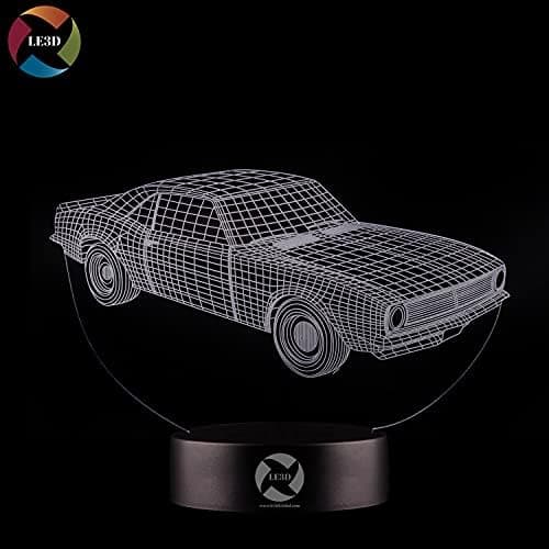3D Optisk Illusions Natlampe - 7 LED Farveskiftende Lampe