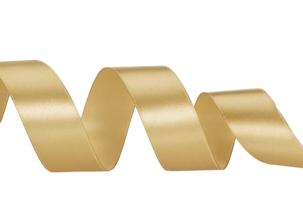 2,5 cm Champagne Guld Satinband 23 Meter Enfärgad Polyester Presentinslagning Hantverk gold