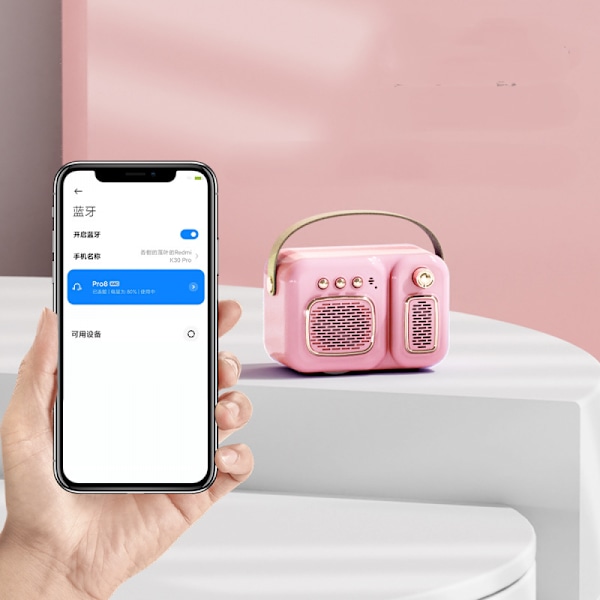 Bluetooth-högtalare, kraftfullt Hi-Fi-stereoljud och djup bas, bärbar