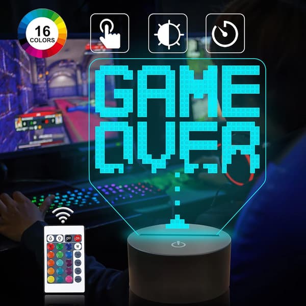 Game Over Pixel Light, Attivolife 3D Illusion Optisk Nattlampa