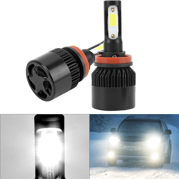 S2-COB Bil LED-frontlykter 36W 8000LM Universelle Auto Frontlyktutskiftninger H11