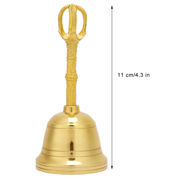 Populär ren mässingshandklocka buddhistisk klocka Feng Shui taoistiskt instrument 4,5 tum skaller