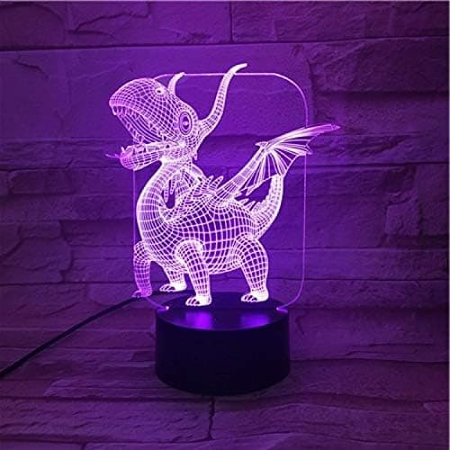 3D Dinosaur Nattlys Lampe Leker, Dinosaur Lys Lamper for