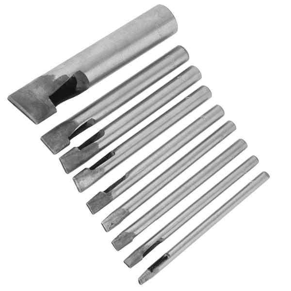 2mm 9stk Læder Oval Form Hulstans Sæt Cutter Hul DIY Værktøj