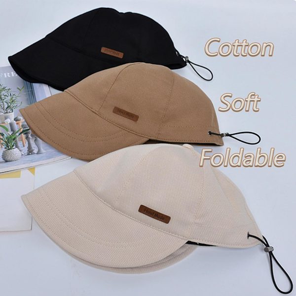 Dam bomulls keps för vår - Bomulls golf solhatt för vår sommar utomhus (Floppy brätte hopfällbar och packbar) Khaki