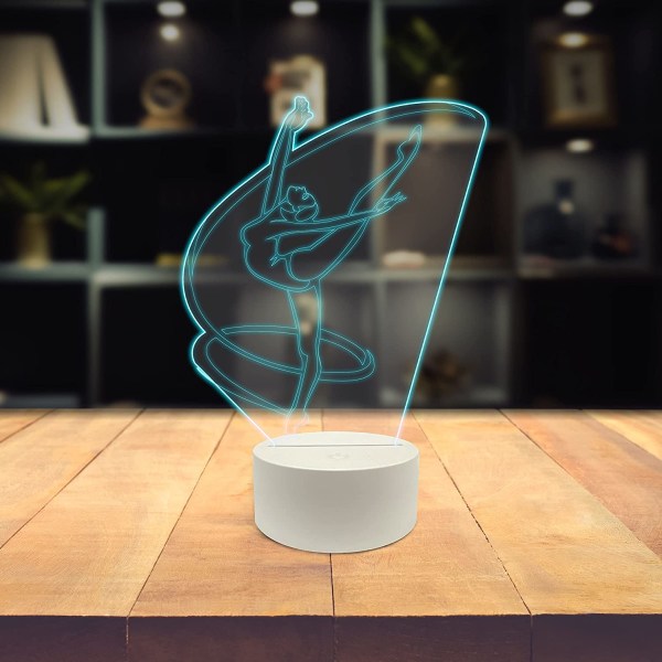 Dans 3D LED-bordslampa, Balette Dansare Klassiska Rörelser